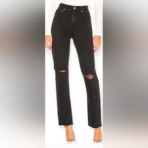Agolde - Cherie - Sz 28 High Rise Straight Jeans Distressed